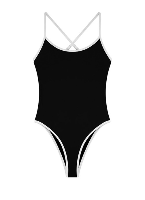 Yüzücü Siyah Beyaz Mayo