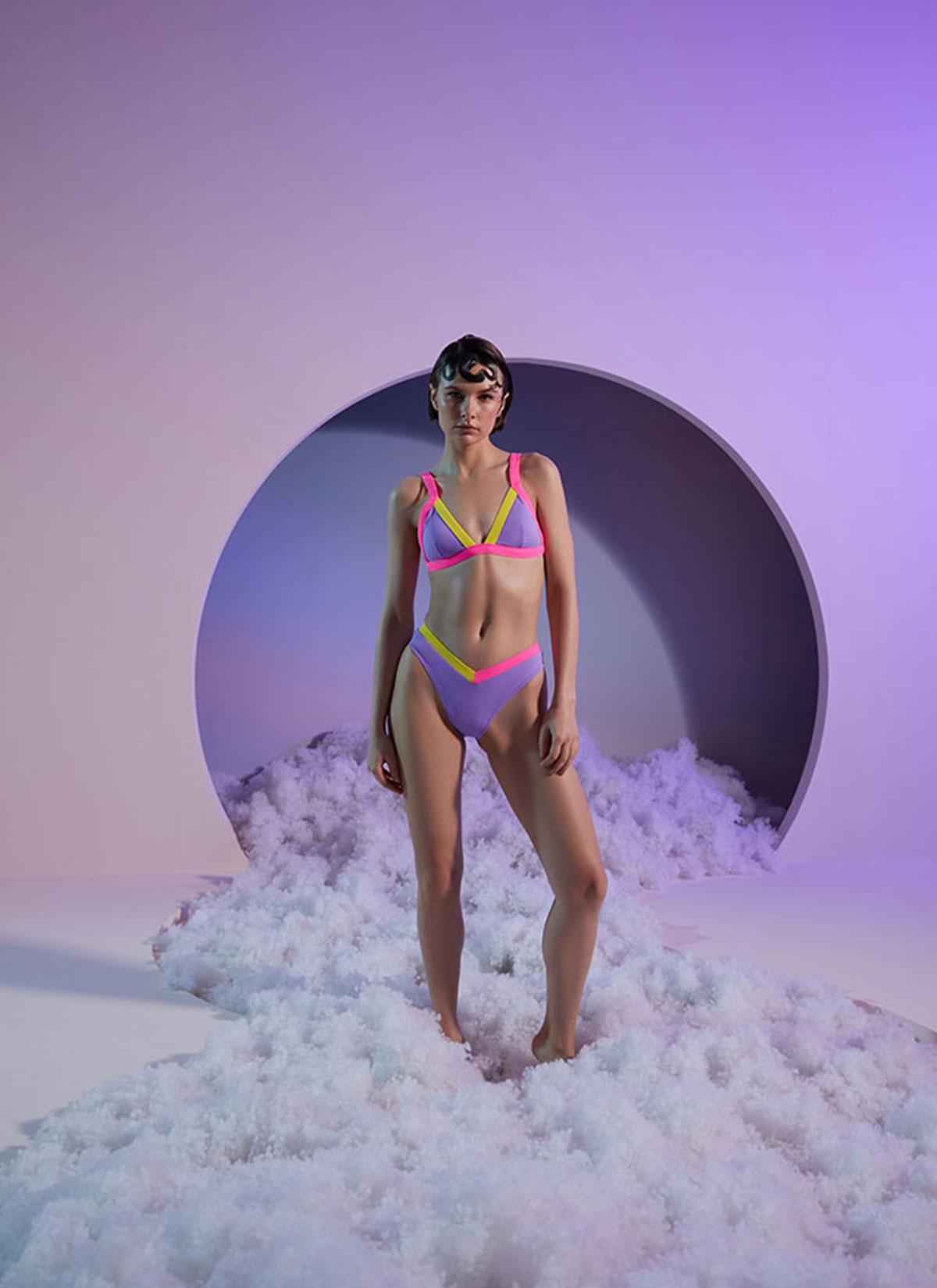 Neon Renkli Üçgen Bikini